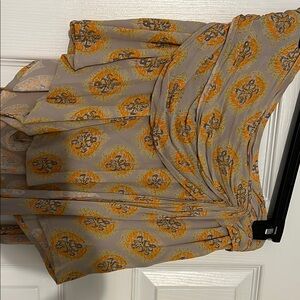 Free People Gray and Orange Patterned Women Shorts